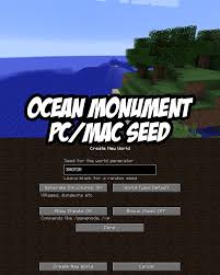Ocean Monument Seed For Pc Mac Seed Shotin Minecraft Minecraft Seeds For Pc Diy Minecraft Minecraft Seed