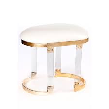 Enhance your home with a tasteful upholstered bench or settee to create additional comfort and storage in your entryway and living room. Milo White Gold Curved Acrylic Stool
