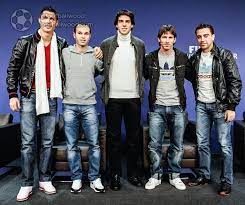 contenders for the golden ball ten years ago football soccer ronaldo messi neymar barca xavi iniesta leo messi