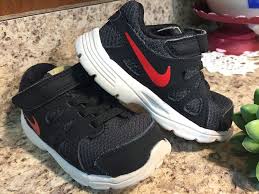 Black And White Nike Slip Ons Toddler Nike Shoes Size 6c No Tie Slip Ons Color Black Red And White Nike Nike Shoe Size Toddler Nike Shoes Toddler Nikes