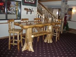 All of our natural stone kitchen tables are custom crafted to your exact size and shape specifications, to ensure that you get the perfect piece for your kitchen. Custom Log Furniture Ryan S Rustic Railings Furniture