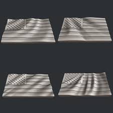 Black And Silver American Flag Patch Meaning 3d Stl Models For Cnc Usa Flags Cnc Router Stl File Format Stl