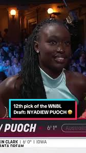 The moment every kid dreams of 🤩 Nyadiew Puoch is taken with the 12th pick  of the WNBA Draft to the Atlanta Dream 🔥 #nbl1 #wnbl #wnbldraft #nbl  #hoops #hoop #hooper #baller #bball #draftnight #nba #us ...