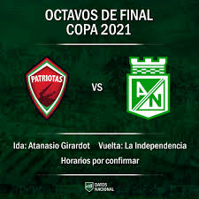 Resultado online atlético nacional vs patriotas boyacá. Datos Nacional On Twitter Octavos De Final Copa 2021 Nacional Vs Patriotas Vamos Todos Juntos Vamosnacional