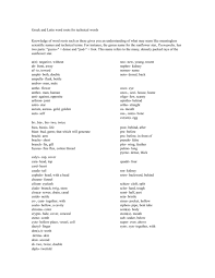 In latin, these words are usually unnecessary. Greek And Latin Word Roots For Technical Words