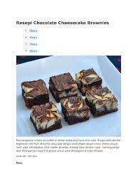 Entdecke rezepte, einrichtungsideen, stilinterpretationen und andere ideen zum ausprobieren. Resepi Chocolate Cheesecake Brownies