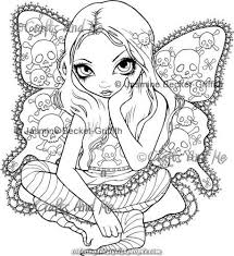 You may even spot an ariel lookalike in this bunch o. Printable Gothic Coloring Pages