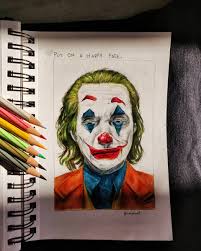 Art print of joaquin phoenix's joker coloured pencils | etsy. Jokerdrawing Hashtag On Twitter