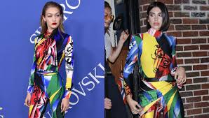 Tepping out in a neon green sweatshirt, it was clear that the img stunner, 23, was ready to. Dua Lipa S Versace Jumpsuit Like Gigi Hadid Who Wore It Better Hollywood Life