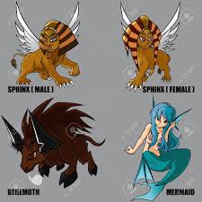 4 Graphic Of Mythical Creatures Set 11 Mythical Creatures Creatures Mythical