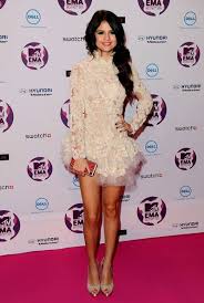 Selena Gomez In Marchesa Celebrity Dresses White Lace Mini Dress Selena Gomez Dress