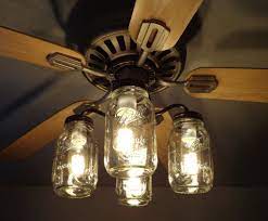 Mason Jar Ceiling Fan Light Kit New Quart Jars In 2021 Ceiling Fan Light Kit Fan Light Kits Mason Jar Light Fixture