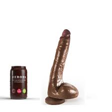Heroes Dildo Brown with Suction Cup 23 x 4.5cm - Erotic Discount