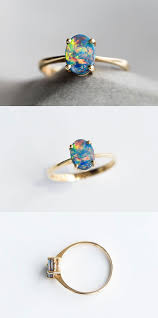 Diamond Shape Australian Opal Diamond Engagement Wedding Ring 18k Yellow Gold Engagement Rings Opal Black Opal Engagement Ring Opal Engagement