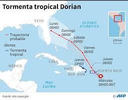 Trayectoria durante la vida ciclónica de hortense Puerto Rico Se Prepara Para El Paso De La Tormenta Dorian Internacional Noticias El Universo