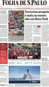 Capa Do Jornal Meia Hora De Hoje Capa Do Jornal Folha De S Paulo Capas De Jornais Manchetes De Jornal Capas