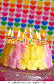 From your gift list to your doorstep in as little as 2 hours. Valentine Birthday Cake Lighted Candles On A Pink And Yellow Iced Valentine Birthday Cake In Front Of A Background Of Multi Canstock