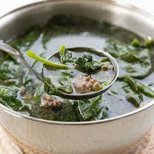 Vietnamese Malabar Spinach Ground Beef Soup Canh Mồng Tơi Nấu Thịt Bo Bằm Vietnamese Home Cooking Recipes Recipe Soup With Ground Beef Malabar Spinach Beef Soup