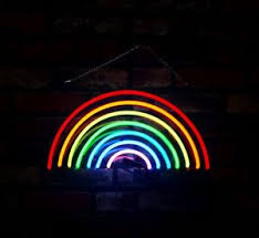 Rainbow Handmade Beer Sign Neon Light Wall Bar Display Artwork Custom 14x8 Ebay