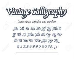 High style alphabet letters and numbers. Vintage Calligraphy Hand Drawn Outline Alphabet Universal Handwritten Font For Business Design Package Banner Heading Retro Style Classic Script Modern Vector Typeface With Letters Numbers Royalty Free Cliparts Vectors And Stock Illustration