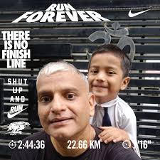 Successful run despite thunderstorm and snow