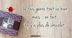Je Fais Genre Tout Va Bien Mais En Fait Il N Y A Plus De Chocolat Citation Chocolat Humour Drole Histoire Drole