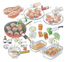 d9q6 b のコピー 料理 レシピ 料理イラスト 食品ポスター
