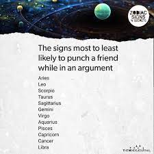 Pisces will bring in change, creativity, inspiration and probably a lot of sensuality due to the fact that this is the sign that exalts venus. The Signs Most To Least Likely To Punch A Friend While In An Argument Zodiac Signs Taurus Zodiac Signs Zodiac Signs Astrology