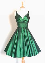 Get it now for a discount price. Emerald Green Taffeta Sweetheart Dress With Pleated Skirt Fifties Style Prom Dress