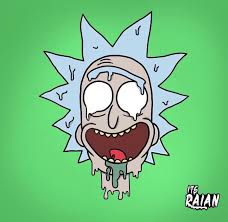 Rick And Morty X Melting Rick Rick And Morty Drawing Mini Canvas Art Trippy Drawings