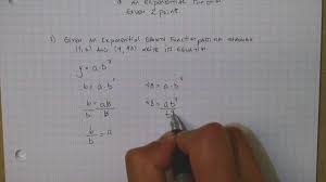 How do you write equation given two points? Writing An Exponential Equation Given 2 Points Youtube