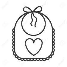 Beautiful Baby Bib With Heart Icon Over White Background Vector Illustration Royalty Free Cliparts Vectors And Stock Illustration Image 64916254