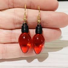 Maybe you would like to learn more about one of these? Cute Christmas Earrings Red Light Bulb Dangle Earrings Etsy Etsy Earrings Dangle Holiday Party Jewelry Christmas Earrings