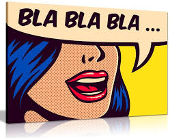 The movement presented a challenge to traditions of fine art by including imagery from. Amazon Com Modern Pop Art Girl Bla Bla Canvas Wall Art Picture Print 24x16 Posters Prints