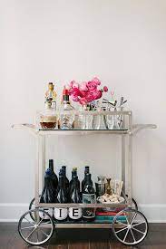 At Home Bar Homeinspiration Inspiration Homedecor Apartmentliving Bar Cart Styling Bar Cart Decor Vintage Bar Carts