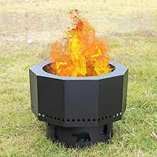 Original smokeless fire pits were two small pits in the ground connected with a vent tunnel. Smokeless Bonfire Pit Wood Burning Fire Pits For Outside Portable Fire Pit For Camping With Carry Bag Amazon Co Uk Garden Outdoors