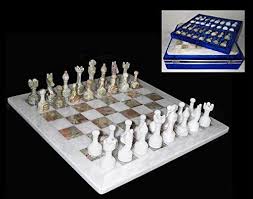 White Marble And Green Onyx Chess Set With Case Large 16 Inch Check This Awesome Product By Going To The Link At The Marble Chess Set Chess Set Green Onyx