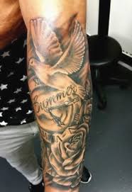 Forearm Bird And Rose Tattoo Tattoo Rose Clock Bird Blackworkers Darkartistries Blackink Dove Tattoos Sleeve Tattoos Tattoos For Guys