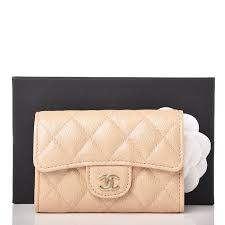 Check spelling or type a new query. Chanel Iridescent Caviar Quilted Flap Card Holder Beige 399740 Fashionphile