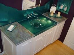 custom monique glass one piece sink