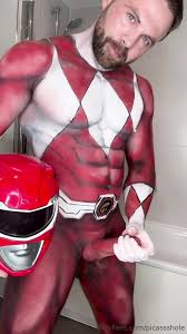 Red Power Ranger - Bodypainting - EPORNER