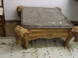 Shop elephant leg coffee table at bellacor. Outrageous Marble Top Four Elephant Coffee Table 254