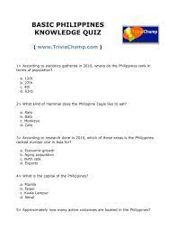 If you have visited the philippines or have a filipino ancestry, you may also like to try answering some of the questions. To Print This Quiz Trivia Champ