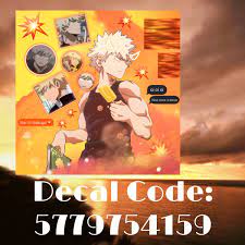 Roblox anime decal id codes : Bakugou Decal Anime Decals Custom Decals Decal Design