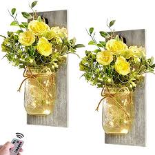 Wall Decor Mason Jar Sconces Rustic Fa Buy Online In Colombia At Desertcart