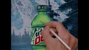 Mtn dew zero sugar gives you the bold taste and exhilarating charge of your favorite original mtn dew but with none of the sugar. Happy Little Droplets Mtn Dew Resurrects Bob Ross In Lost Episode The Drum