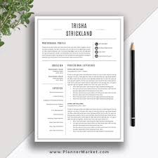This is a professional ms resume template word design, which is easily editable. Highlight The Skills And Accomplishments Most Pertinent To Your Target Job On This Professional Office Resume Template The Trisha Resume Plannermarket Com Best Selling Printable Templates For Everyone