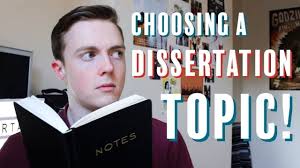 Choosing a dissertation topic