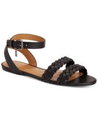 Black Ankle Strap Sandals Flat Coach Scarlett Flat Ankle Strap Sandals Macys Com Ankle Strap Sandals Woven Leather Sandals Flip Flop Shoes