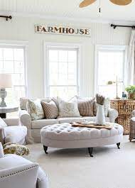 Perfect for use as an ottoman or coffee table, the piece has a tufted top upholstered in a charcoal linen fabric. 29 Best Modern Farmhouse Ottomans For The Living Room